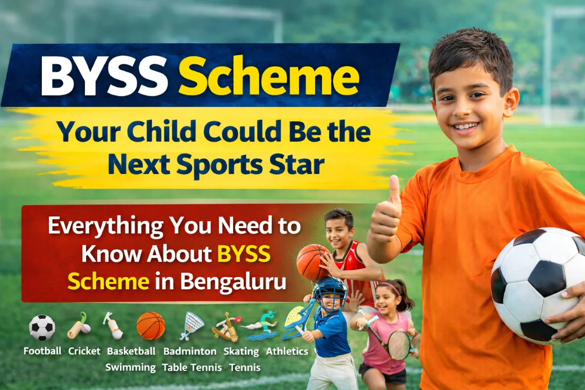 BYSS Scheme: Could Your Child Be the Next Sports Star? Everything You Need to Know 1 BYSS Scheme sports academy image showing children playing football, cricket, basketball and other sports in Bengaluru