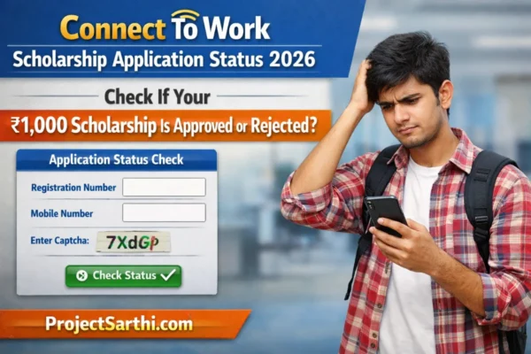 Connect To Work Scholarship Application Status 2026 check online using registration number or mobile number ₹1000 scholarship status Kerala