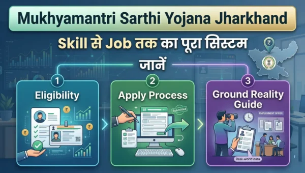 Mukhyamantri Sarthi Yojana Jharkhand Skill se Job tak ka process, eligibility, apply process aur ground reality guide