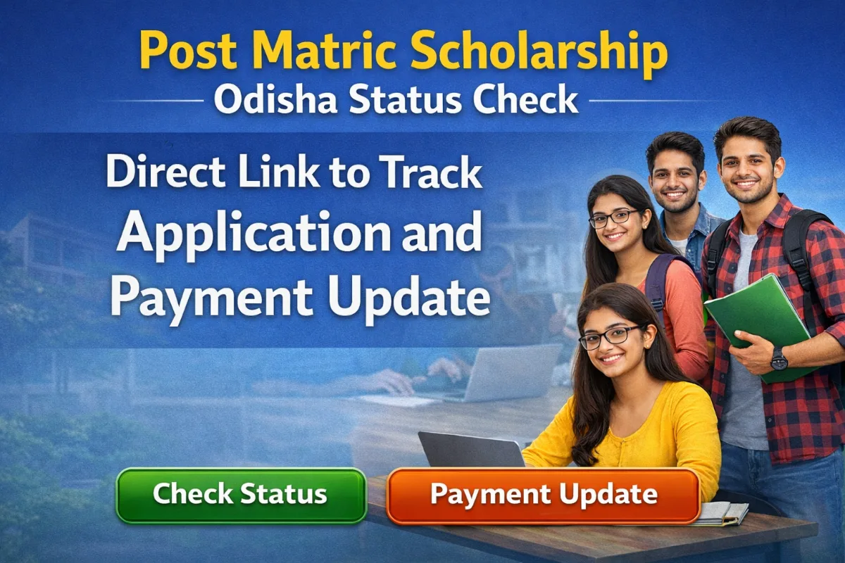 Post Matric Scholarship Odisha Status Check: Direct Link to Track Application and Payment Update 1 Post Matric Scholarship Odisha Status Check portal showing students checking application status and scholarship payment update online